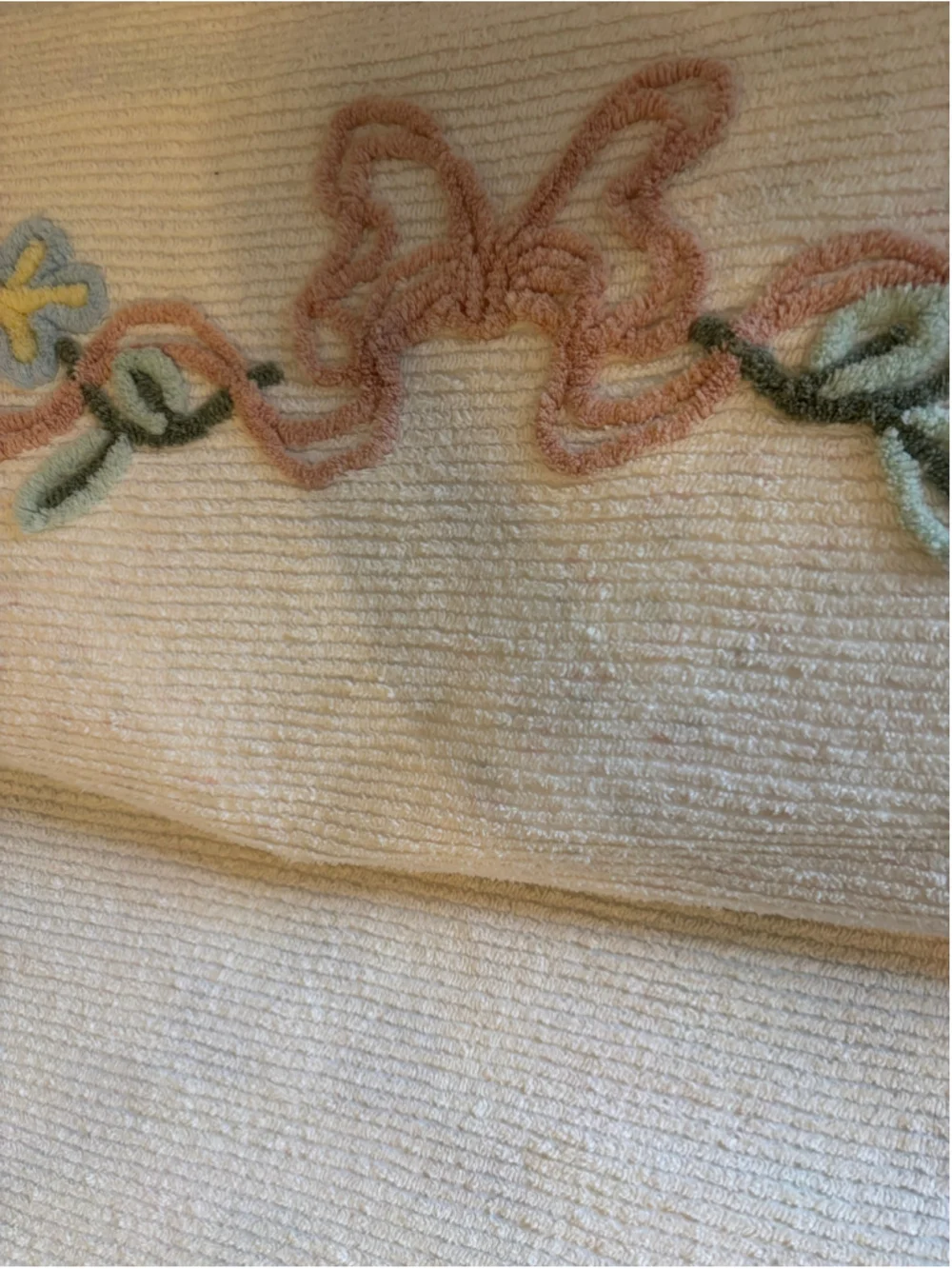 Unbranded Bedding Full White with Pink Floral Embroidery